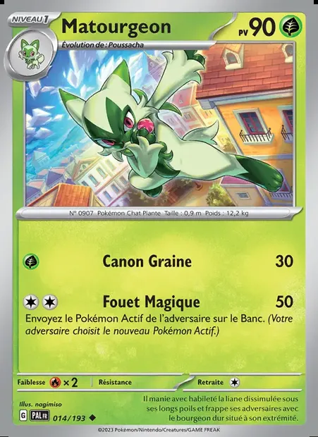 Matourgeon, carte Pokémon PAL 014 — extension Évolutions à Paldea
