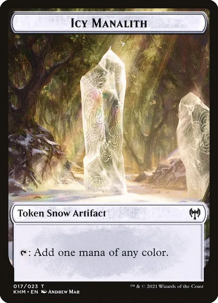 Icy Manalith, Magic card TKHM 17 — Kaldheim Tokens set