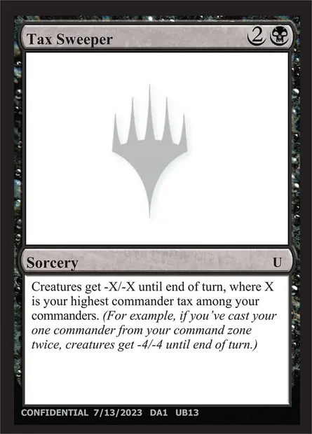 Tax Sweeper, Magic card UNK UU14b — Unknown Event set