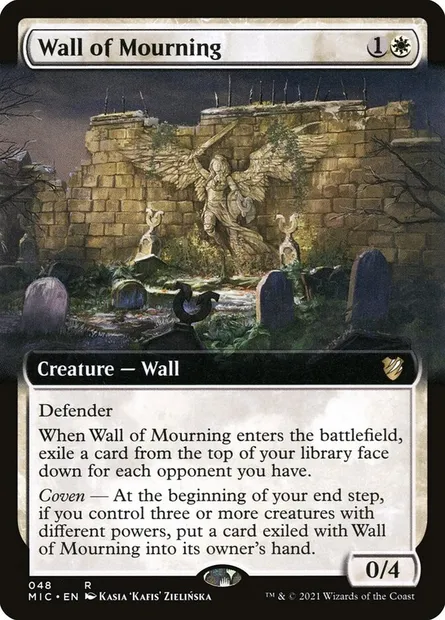 Wall of Mourning, Magic card MIC 48 — Midnight Hunt Commander set