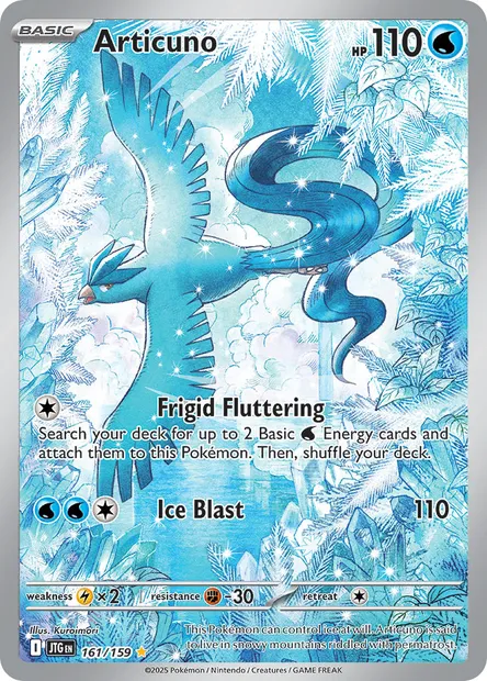Articuno, Pokémon card JTG 161 — Journey Together set
