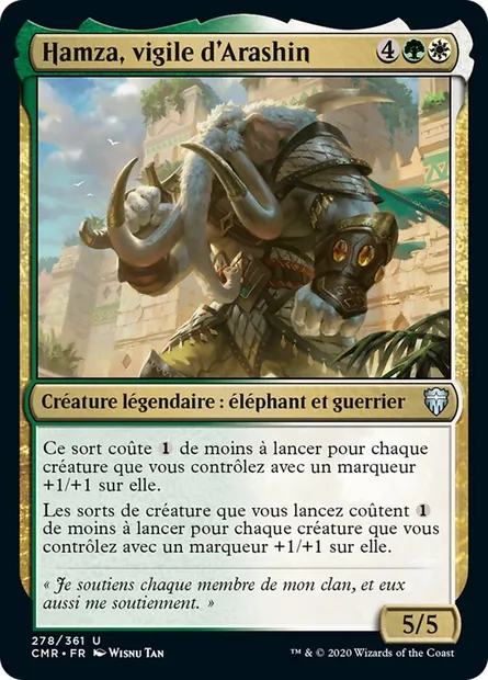 Hamza, vigile d'Arashin, carte Magic CMR 278 — extension Commander Legends