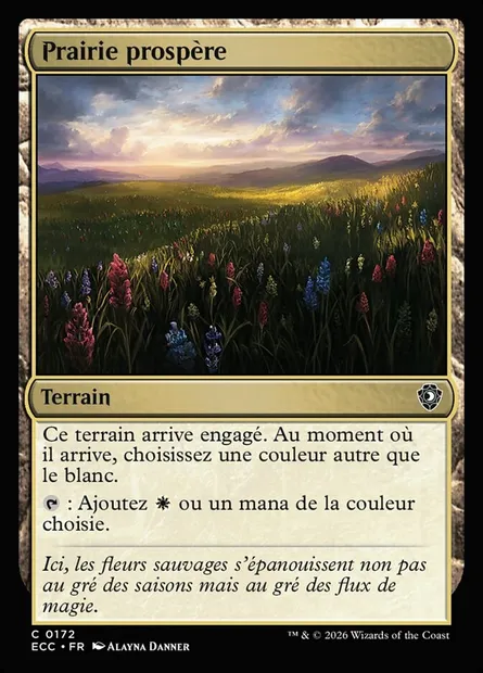 Prairie prospère, carte Magic ECC 172 — extension Lorwyn Eclipsed Commander