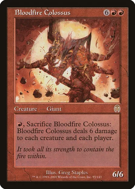 Bloodfire Colossus, Magic card APC 55 — Apocalypse set