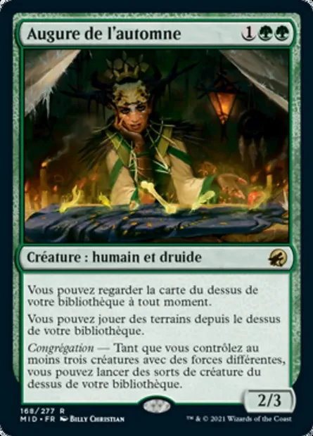 Augure de l'automne, carte Magic MID 168 — extension Innistrad : chasse de minuit