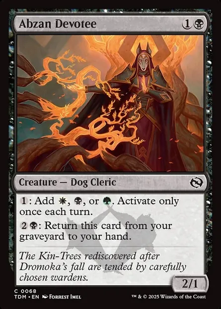 Abzan Devotee, Magic card TDM 68 — Tarkir: Dragonstorm set