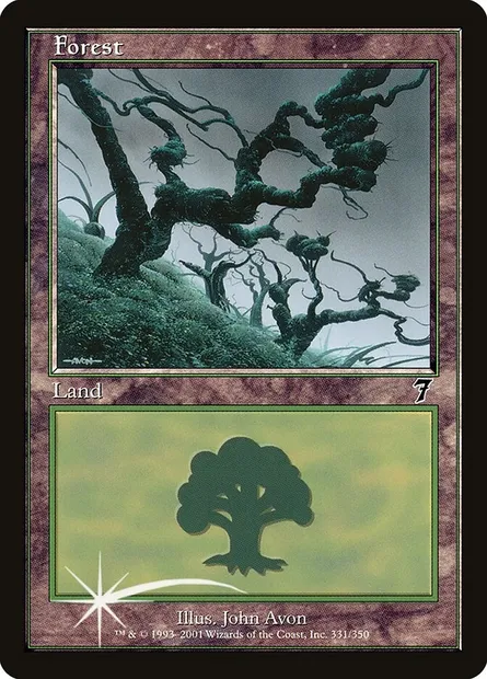 Forêt, carte Magic 7ED 331★ — extension Septième Edition