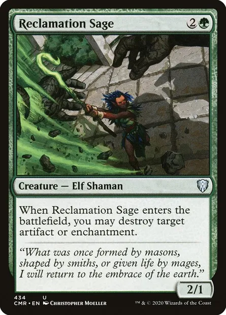 Reclamation Sage, Magic card CMR 434 — Commander Legends set