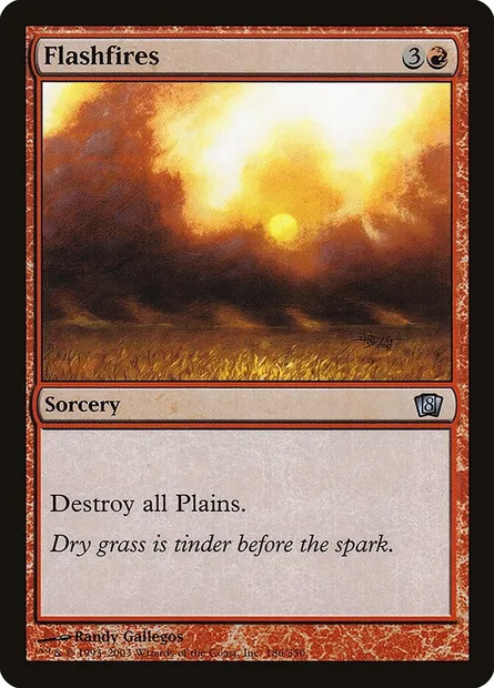 Feu de brousse, carte Magic 8ED 186★ — extension Huitième Edition