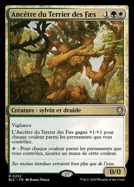 Ancêtre du Terrier des Faes, carte Magic BLC 252 — extension Bloomburrow Commander