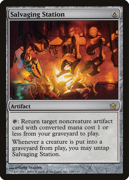 Poste de récupération, carte Magic 5DN 148 — extension La Cinquième Aube