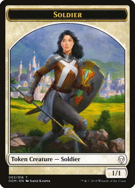 Soldier, Magic card TDOM 3 — Dominaria Tokens set