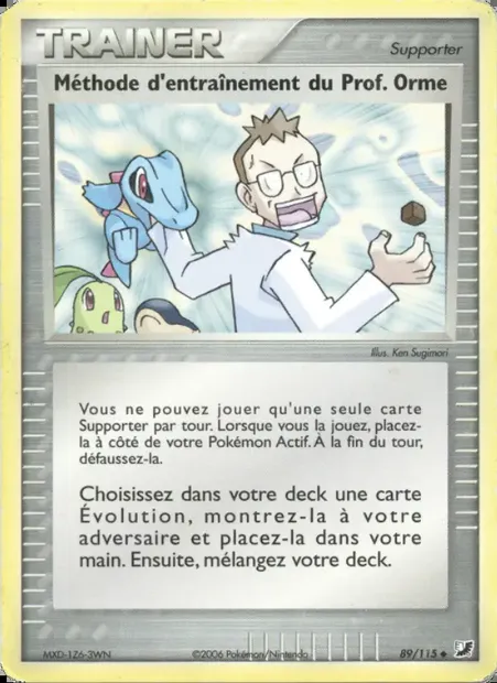 Méthode d'entraînement du Prof. Orme, carte Pokémon UF 89 — extension EX Forces Cachées