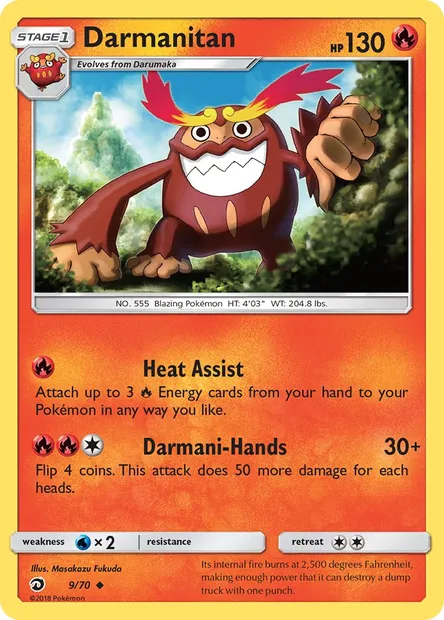 Darmanitan, Pokémon card DRM 9 — Dragon Majesty set