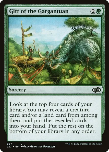 Gift of the Gargantuan, Magic card J22 667 — Jumpstart 2022 set