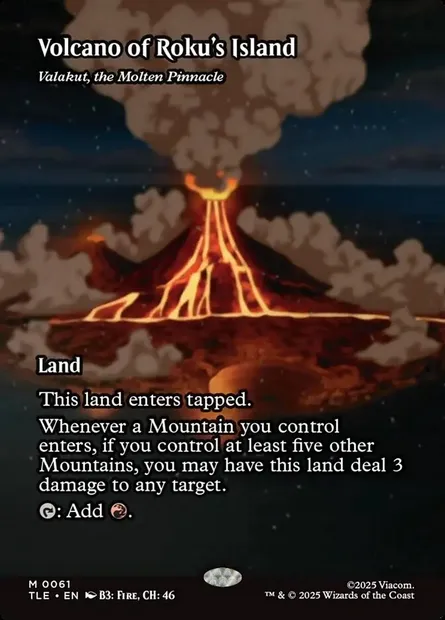Valakut, the Molten Pinnacle, Magic card TLE 61 — Avatar: The Last Airbender Eternal set