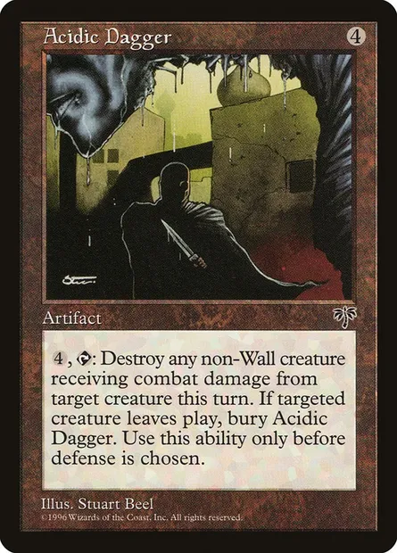 Acidic Dagger, Magic card MIR 291 — Mirage set