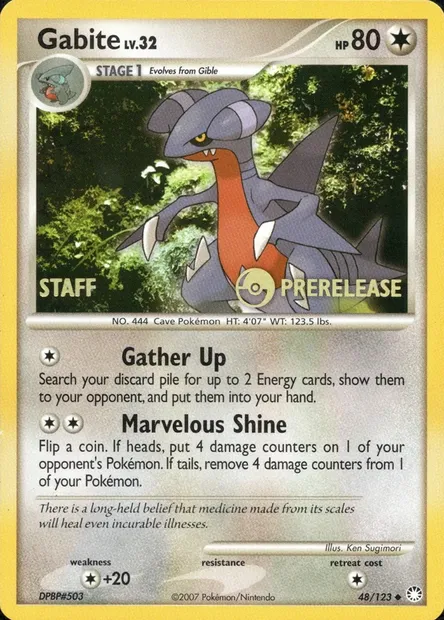Carmache, carte Pokémon PRE 048s — extension Prerelease Promos
