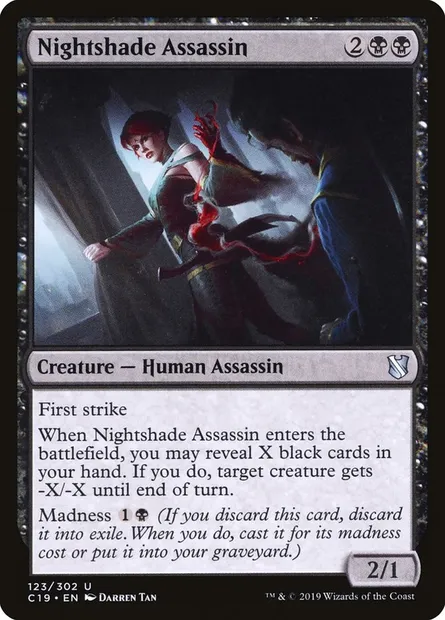 Nightshade Assassin, Magic card C19 123 — Commander 2019 set