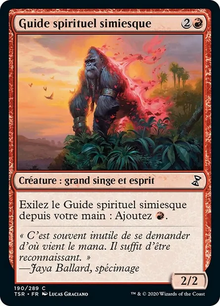 Guide spirituel simiesque, carte Magic TSR 190 — extension Spirale Temporelle Remastered