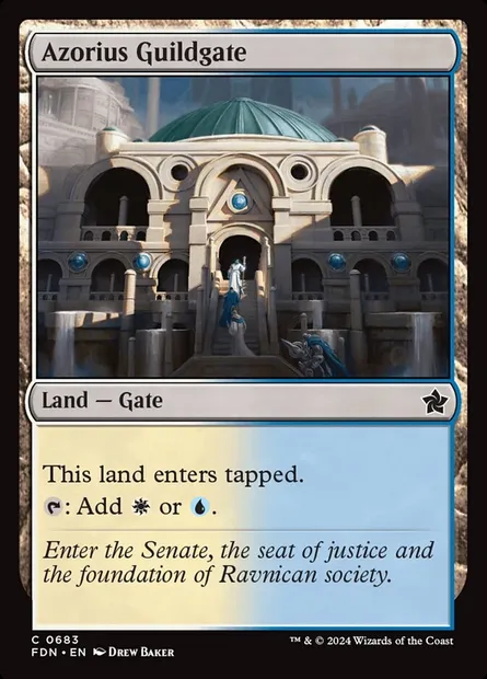 Azorius Guildgate, Magic card FDN 683 — Foundations set