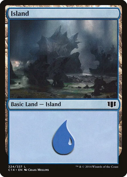 Island, Magic card C14 324 — Commander 2014 set