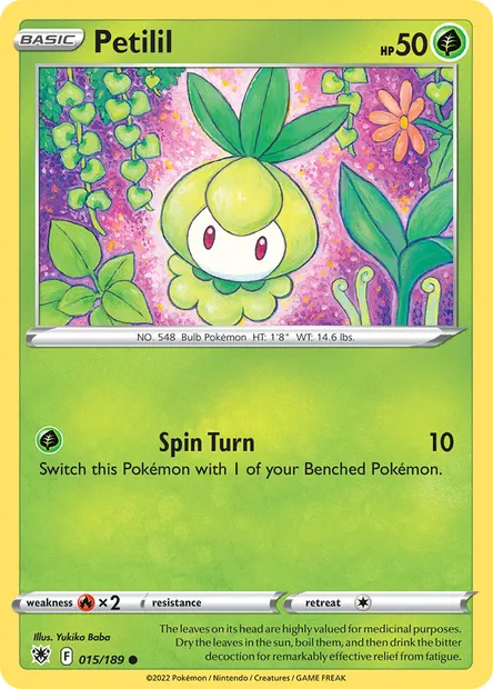 Petilil, Pokémon card ASR 015 — Astral Radiance set
