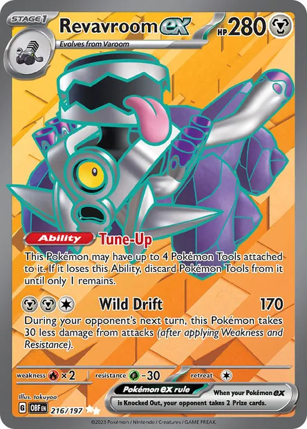 Revavroom ex, Pokémon card OBF 216 — Obsidian Flames set