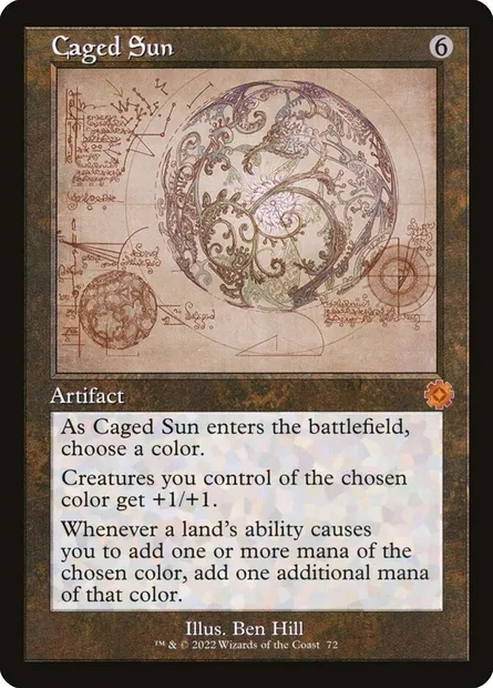 Caged Sun, Magic card BRR 72 — The Brothers' War Retro Artifacts set