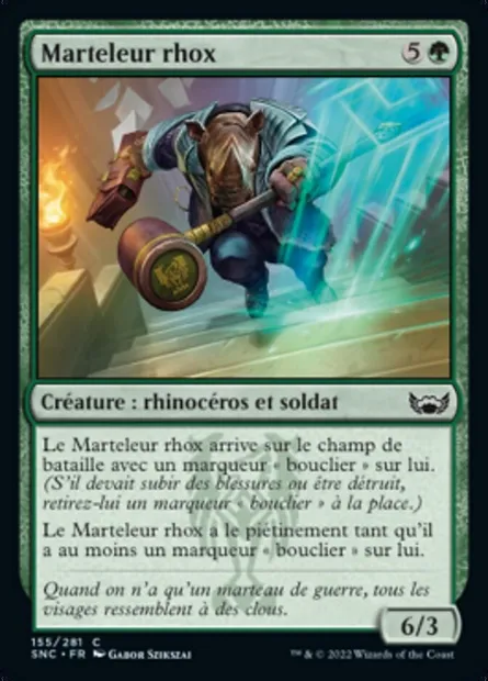 Marteleur rhox, carte Magic SNC 155 — extension Les rues de la Nouvelle-Capenna