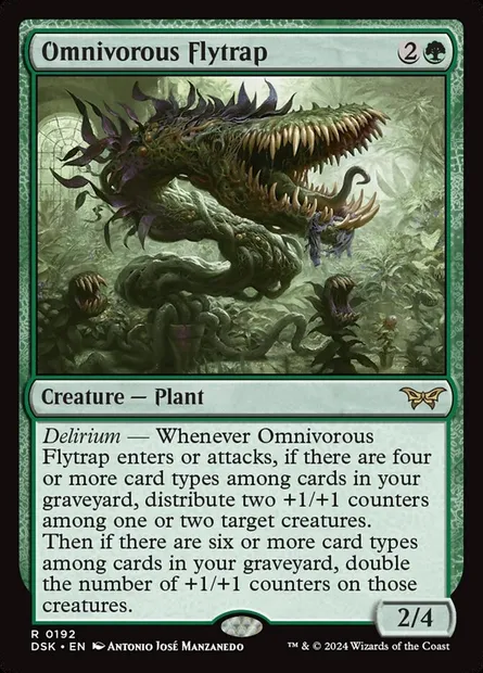 Omnivorous Flytrap, Magic card DSK 192 — Duskmourn: House of Horror set