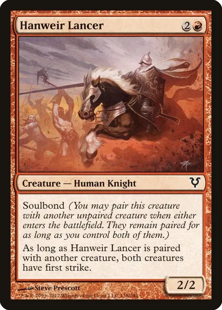 Hanweir Lancer, Magic card AVR 138 — Avacyn Restored set