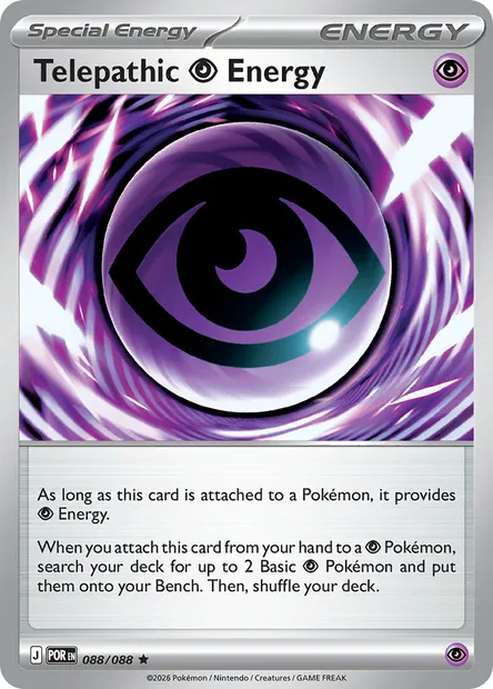 Telepathic Psychic Energy, Pokémon card POR 088 — Perfect Order set