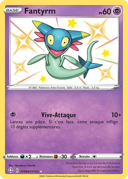Fantyrm, carte Pokémon SHF SV060 — extension Destinées Radieuses