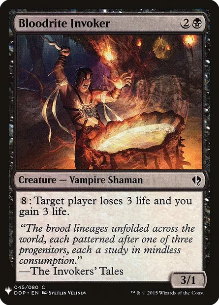 Bloodrite Invoker, Magic card PLST DDP-45 — The List set