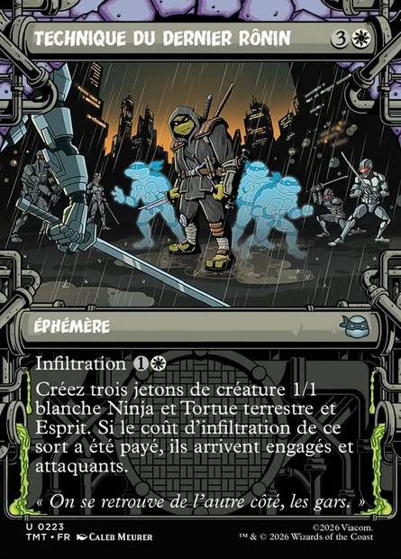 Technique du dernier rônin, carte Magic TMT 223 — extension Teenage Mutant Ninja Turtles