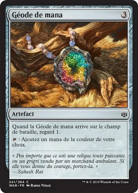 Géode de mana, carte Magic WAR 241 — extension La guerre des Planeswalkers