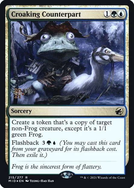 Croaking Counterpart, Magic card PMID 215s — Innistrad: Midnight Hunt Promos set