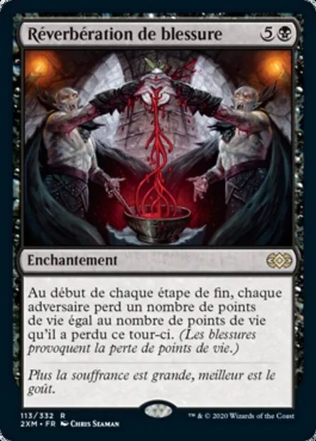 Réverbération de blessure, carte Magic 2XM 113 — extension Double Masters
