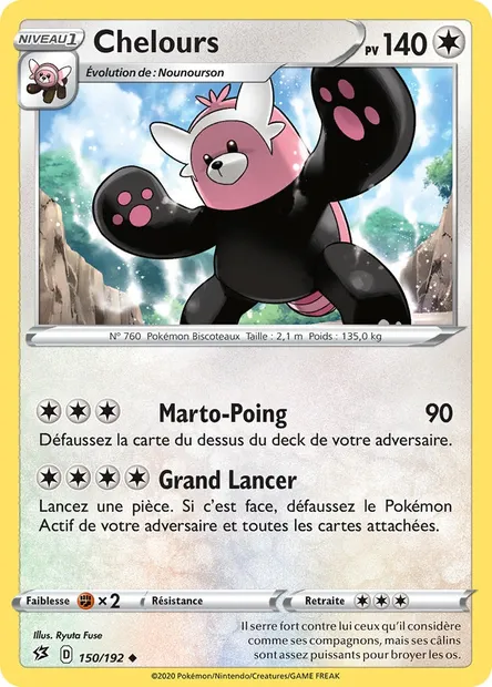 Chelours, carte Pokémon RCL 150 — extension Clash des Rebelles
