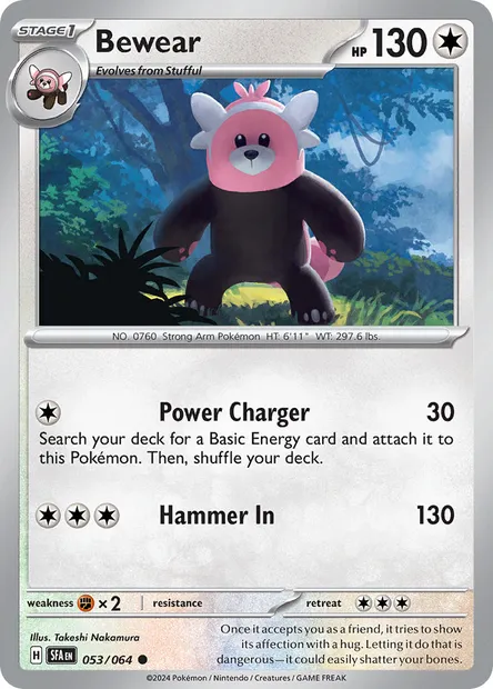 Bewear, Pokémon card SFA 053 — Shrouded Fable set