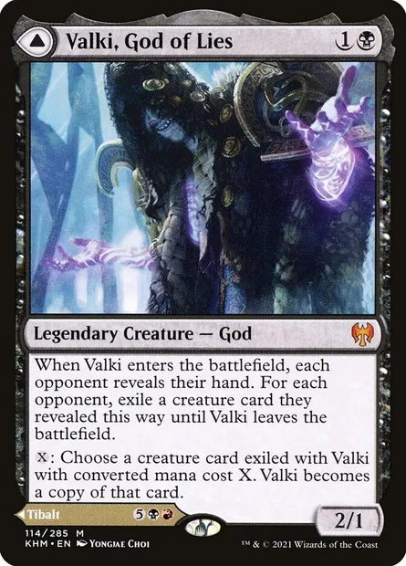 Valki, God of Lies // Tibalt, Cosmic Impostor, Magic card KHM 114 — Kaldheim set