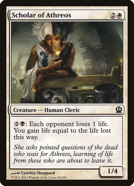 Scholar of Athreos, Magic card THS 28 — Theros set