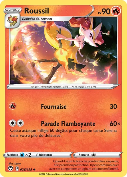 Roussil, carte Pokémon SIT 026 — extension Tempête Argentée