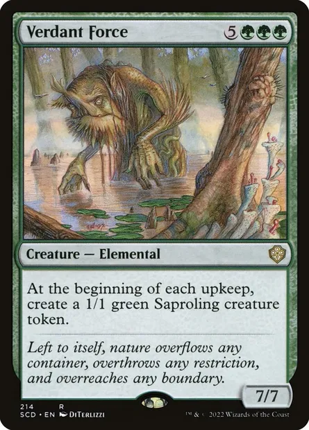 Force verdoyante, carte Magic SCD 214 — extension Starter Commander Decks