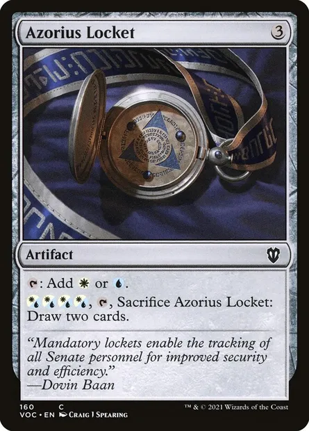 Azorius Locket, Magic card VOC 160 — Crimson Vow Commander set