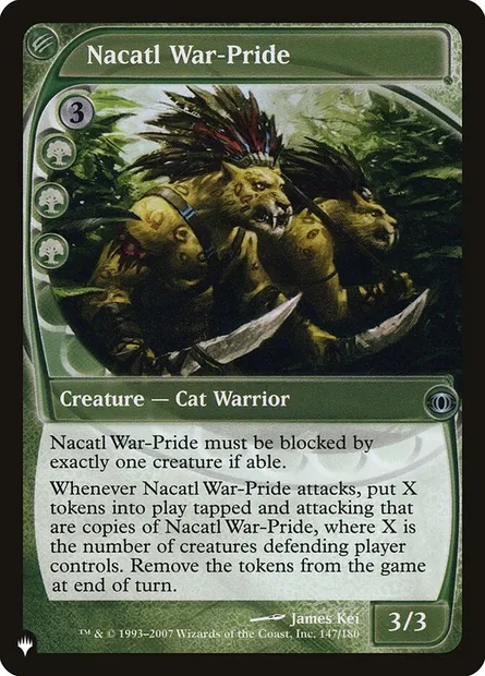 Nacatl War-Pride, Magic card PLST FUT-147 — The List set