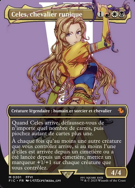 Celes, chevalier runique, carte Magic FIC 201 — extension Final Fantasy Commander