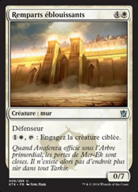 Remparts éblouissants, carte Magic KTK 6 — extension Les Khans de Tarkir