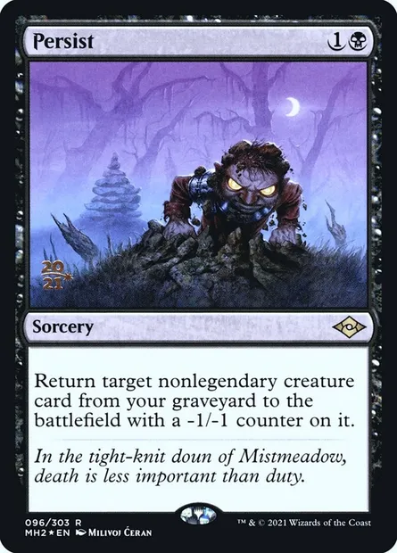 Persist, Magic card PMH2 96s — Modern Horizons 2 Promos set